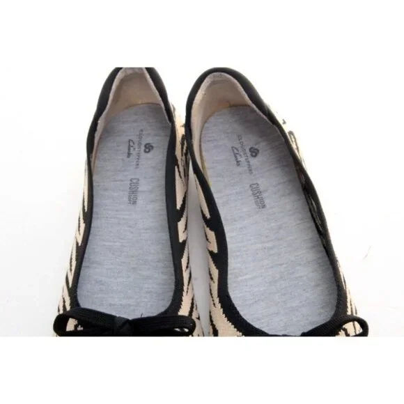 NWOB clarks carly hope ballet flats slip on animal print cloudsteppers Shoes 9M